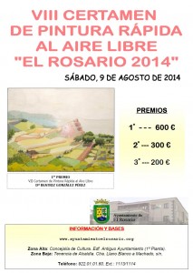 7-07-2014 CARTEL VIII CERTAMEN DE PINTURA RÁPIDA AL AIRE LIBRE 2014