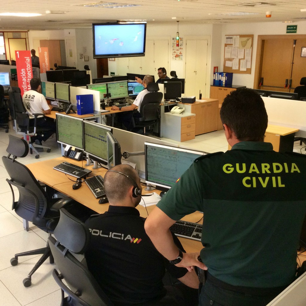Sala operativa 1-1-2 Canarias en Santa Cruz de Tenerife