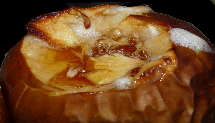 manzana reineta con miel