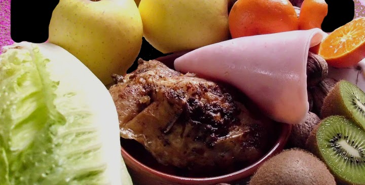 frutas y jamon
