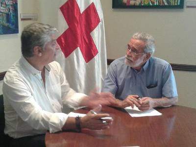 Reunión visita comisionado Cruz Roja