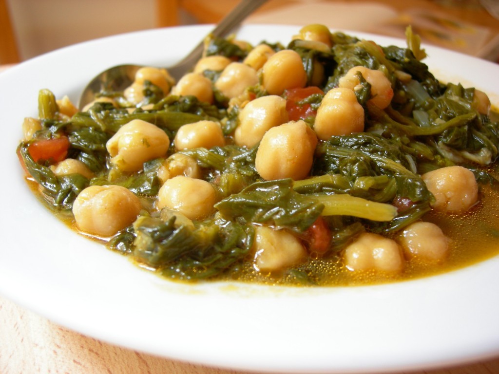potaje garnbanzo y espinaca