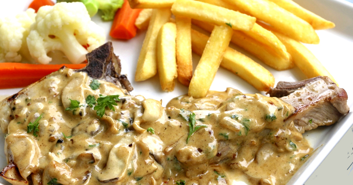 chuletas-cerdo-champinones